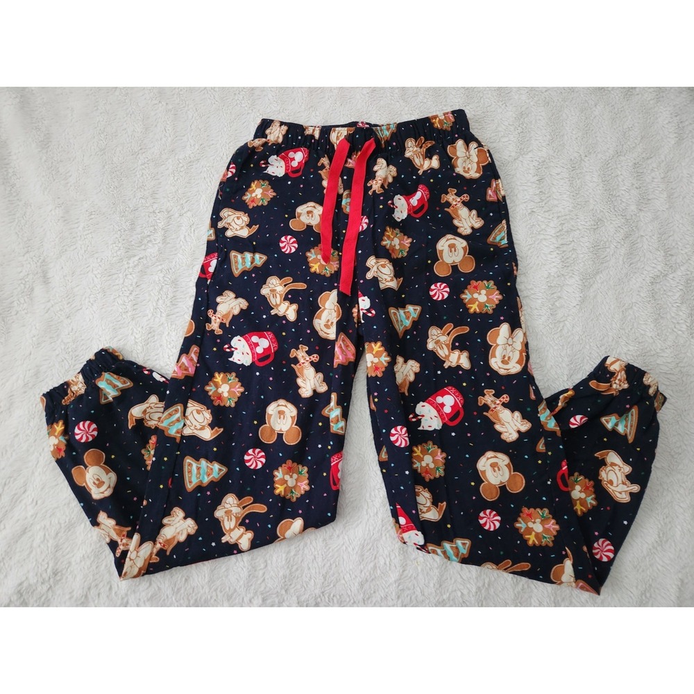 Old Navy x Disney Mickey Mouse Christmas Flannel Pajama Pants Women's Size XS...